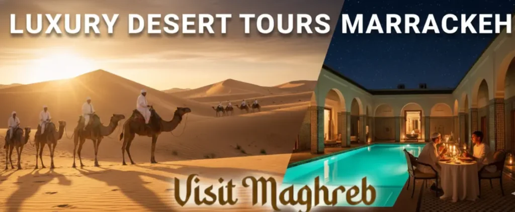 Luxury desert tours from Marrakech with camel trekking and private Sahara camp